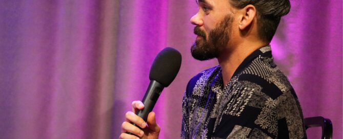 Photo of Sam Woods, the audio engineer for Real Stories MKE